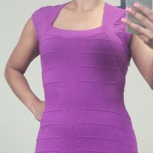Purple fitted dress